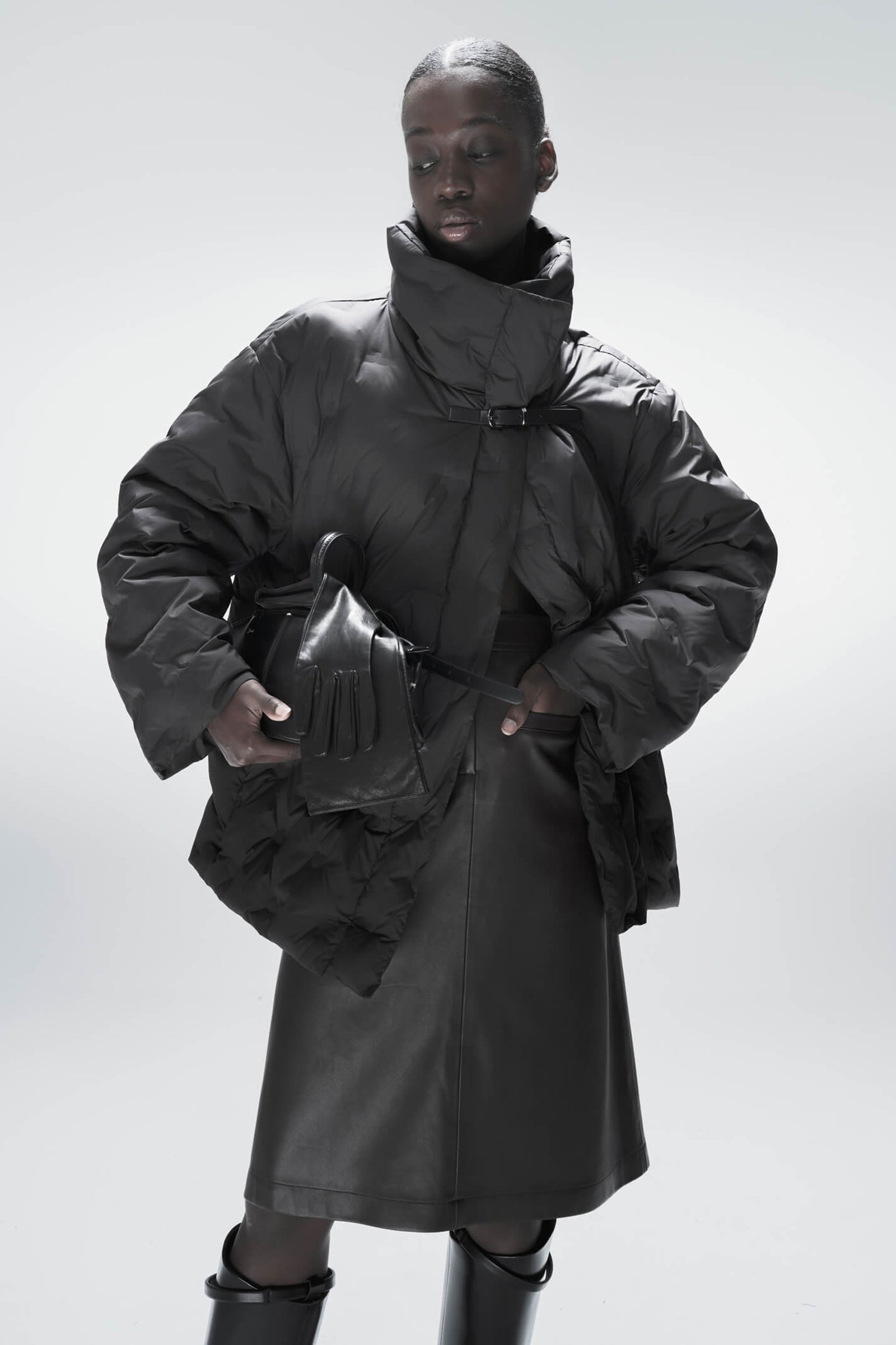 LILY Reversible Stand-collar Down Jacket