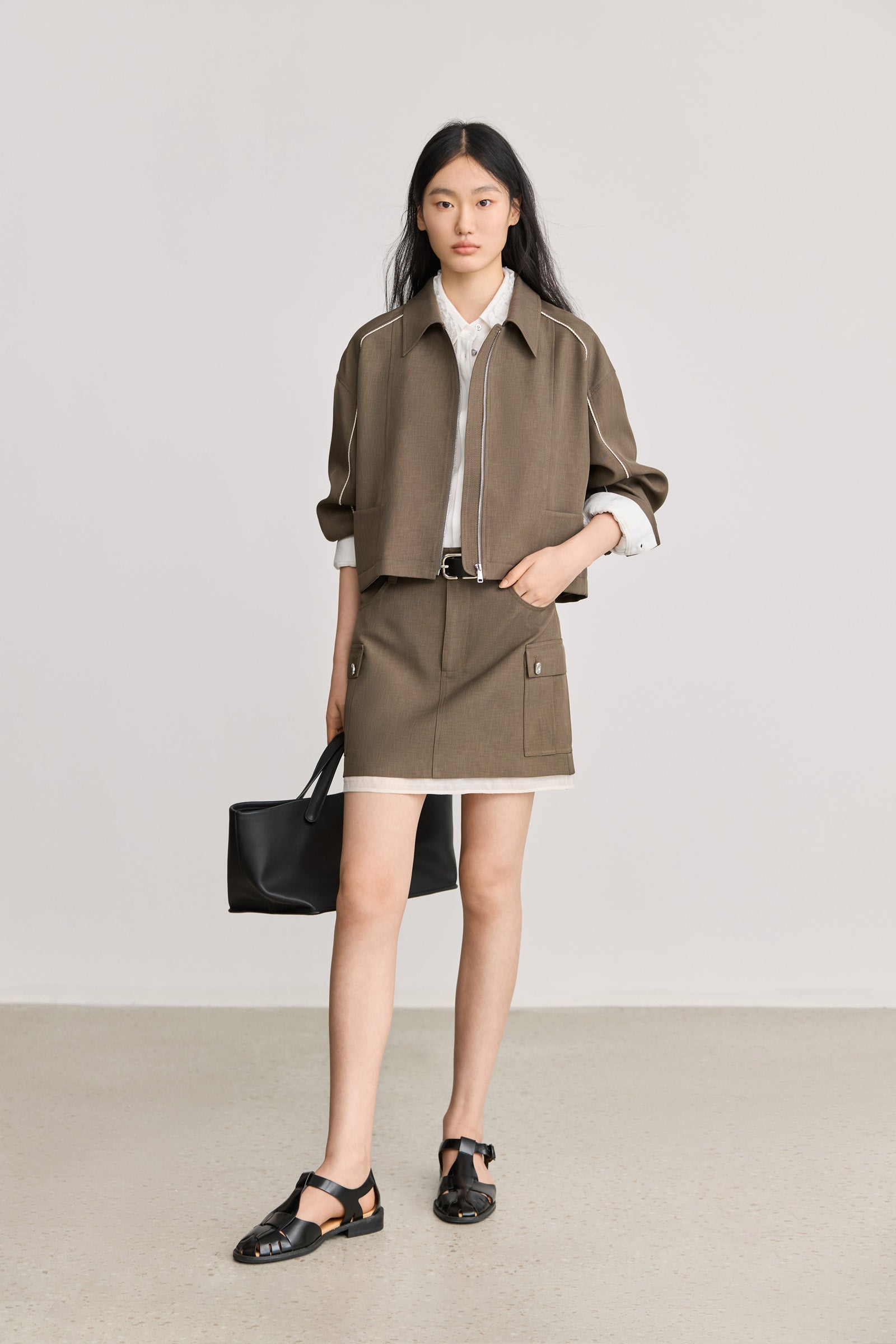 【新品】neru design kozara BRUNT LILY olive② LILY Barn Style Office Pencil Skirt – LILY Official Store