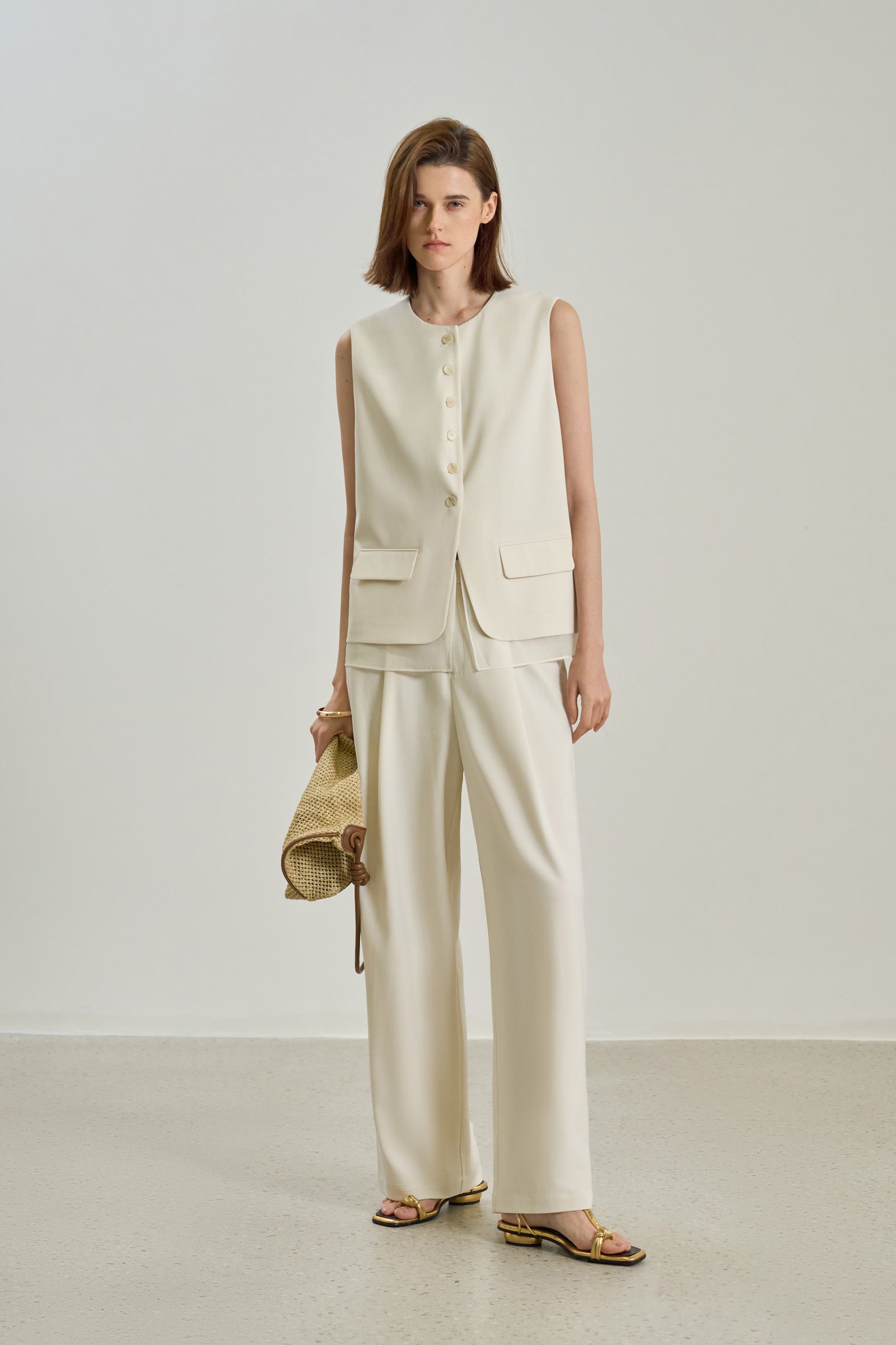 トップス MUSE de Deuxieme Class Lily Linen VEST MUSE de Deuxieme Classe Lily Linen VEST