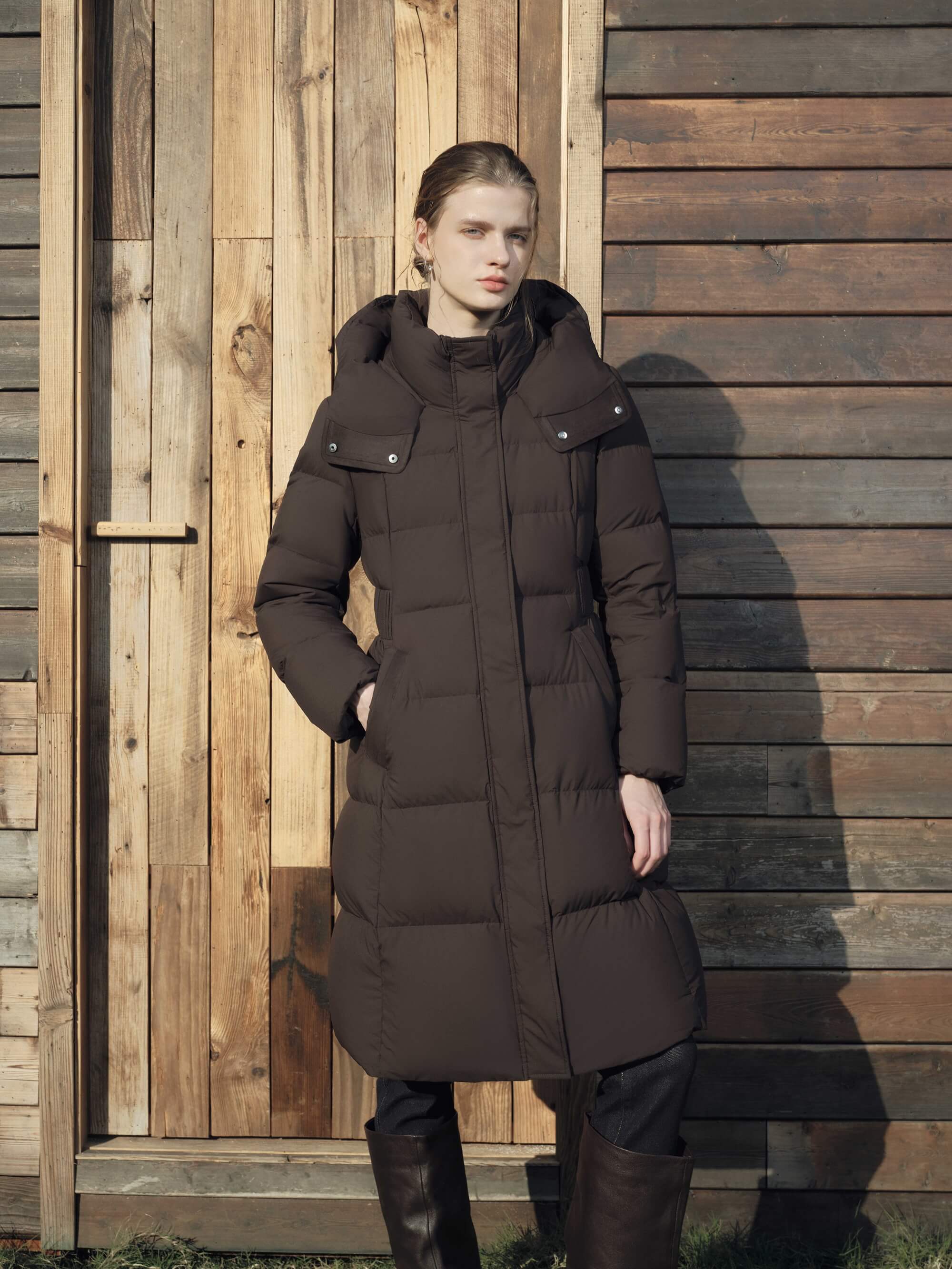 LILY Platinum Goose Down Belted Coat – LILY Official Store LILY Platinum Goose Down Belted Coat – LILY Official Store