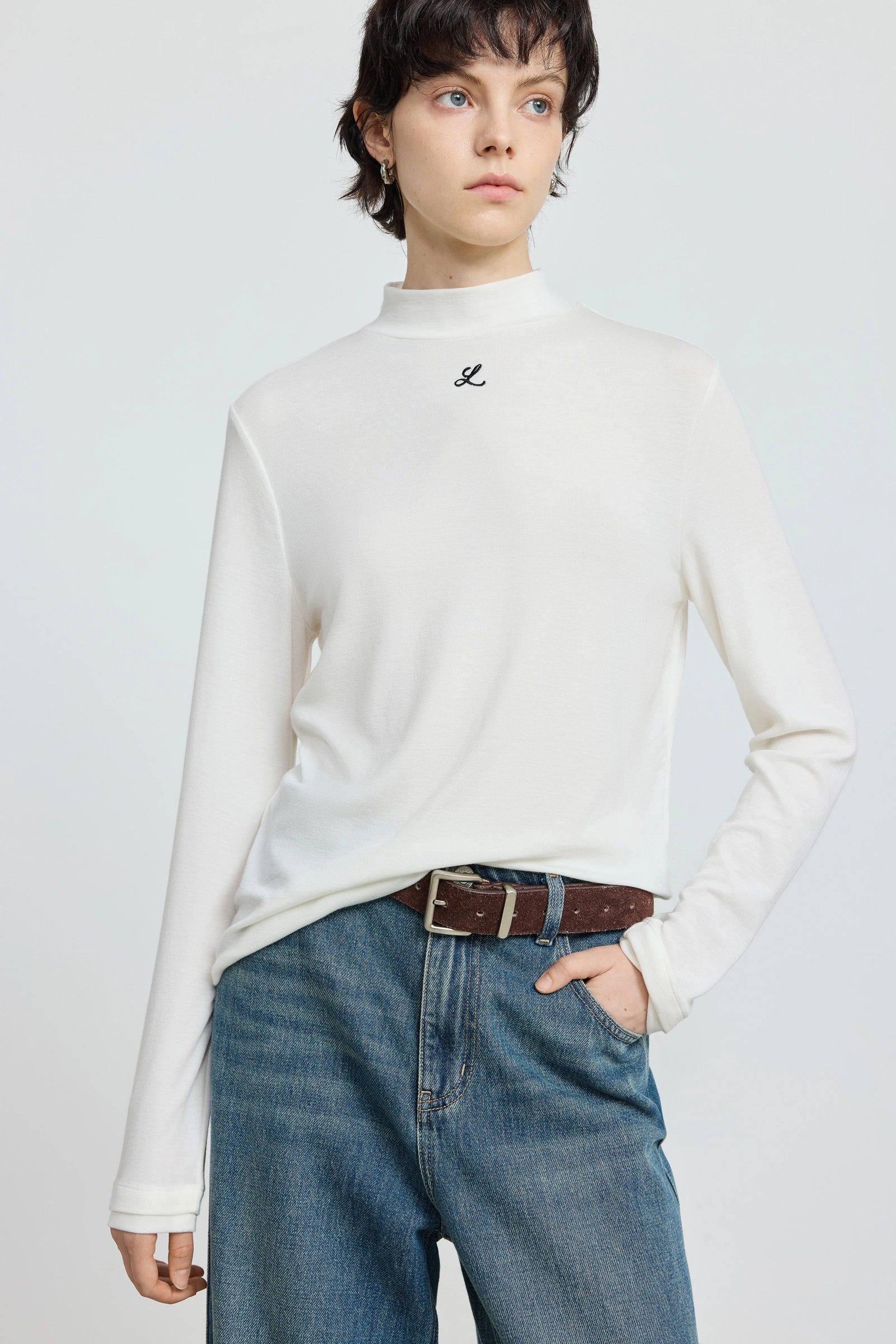 Wool-Blend Layered Knit Top – LILY Official Store