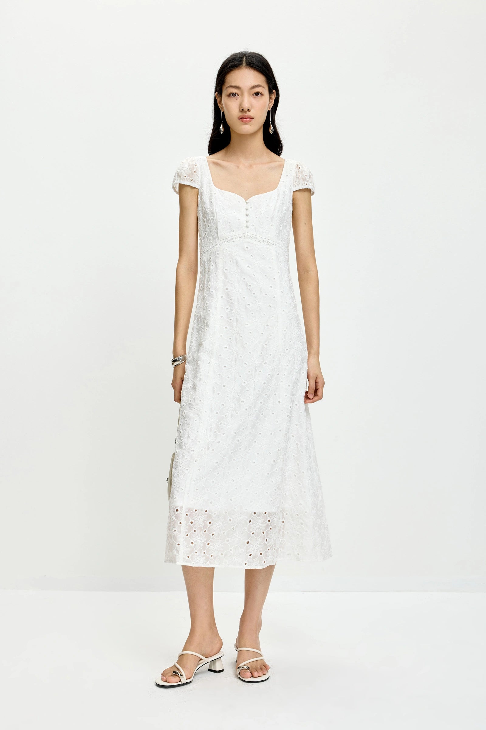 LILY Lyocell Lace-Embroidered Dress LILY Lyocell Lace-Embroidered Dress