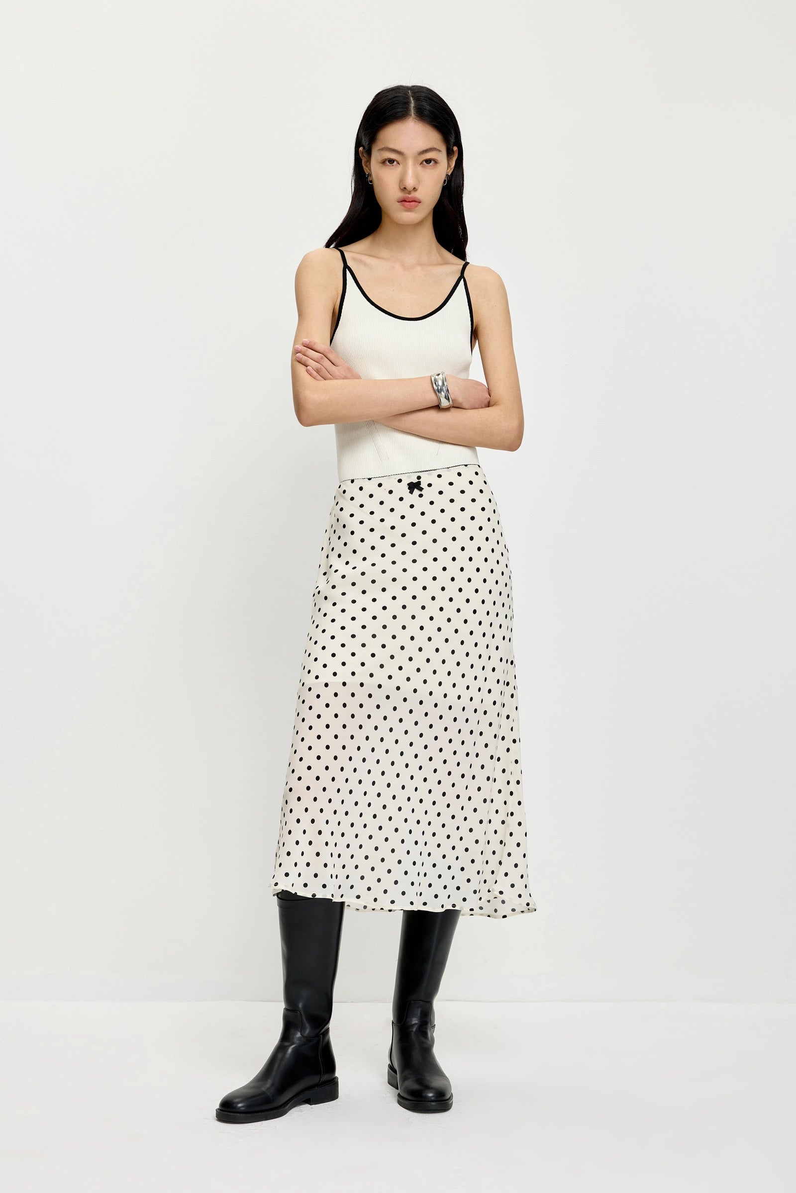LILY Lyocell Polka Dot Mermaid Skirt – LILY Official Store