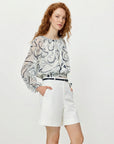 LILY Off-Shoulder Printed Blouse