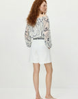 LILY Off-Shoulder Printed Blouse