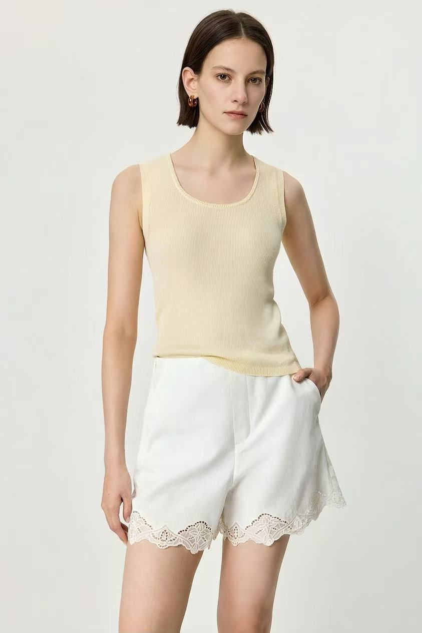 lily white camisole Knit Camisole Top Off White / L