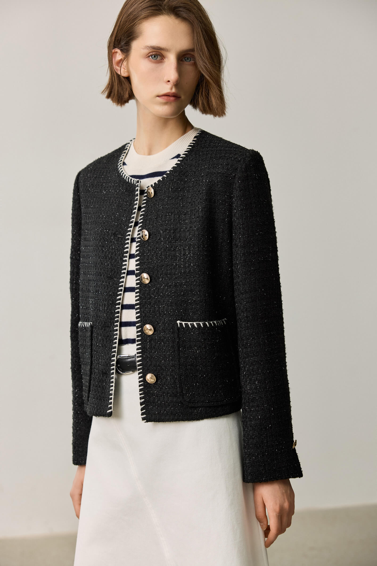 大人気完売品Stina closet classic tweed jacket LILY Classic Tweed Short Jacket – LILY Official Store
