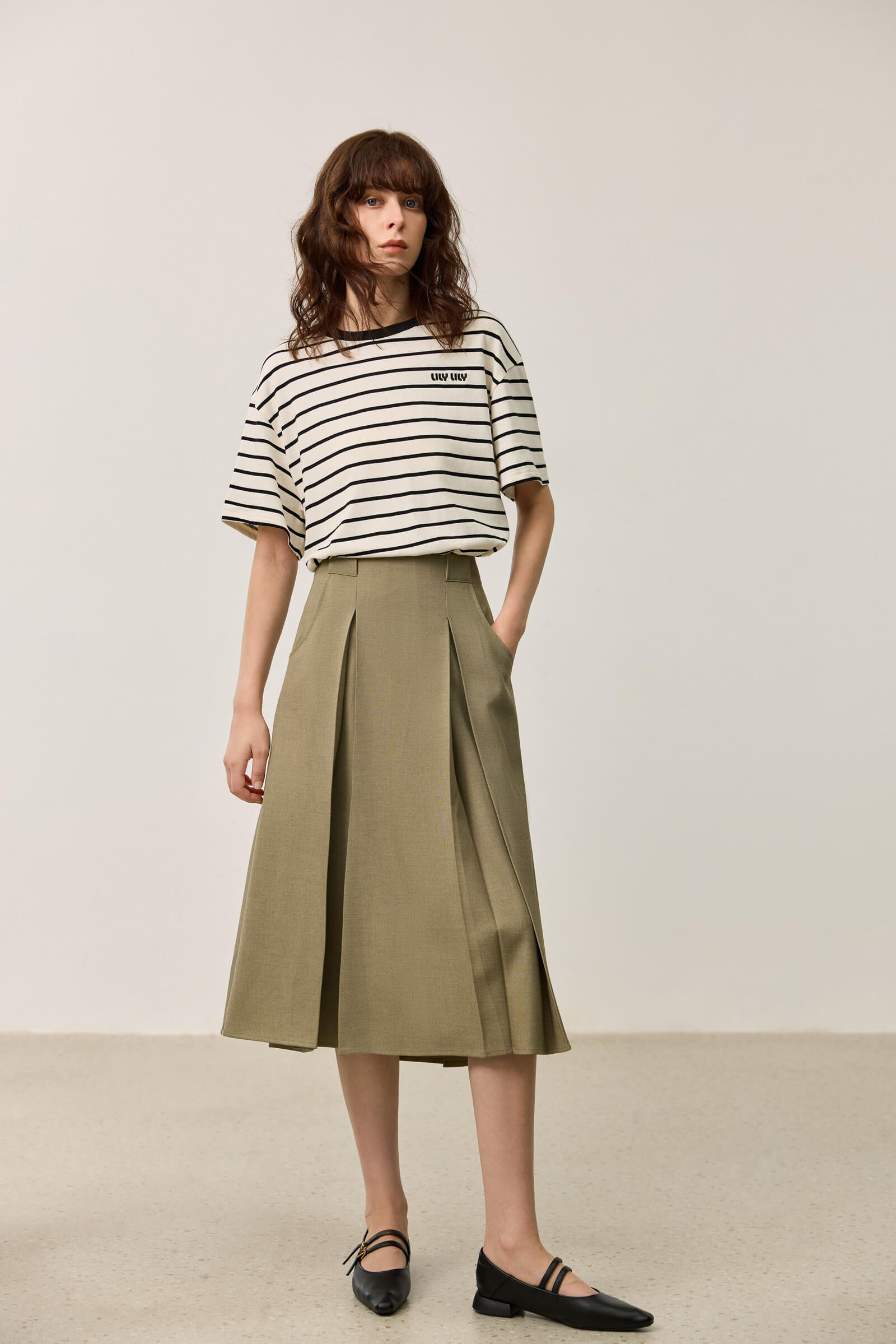 新品未使用 pellicule sweat lace pleats skirt sweat lace pleats skirt｜PELLICULE | ぺリキュール