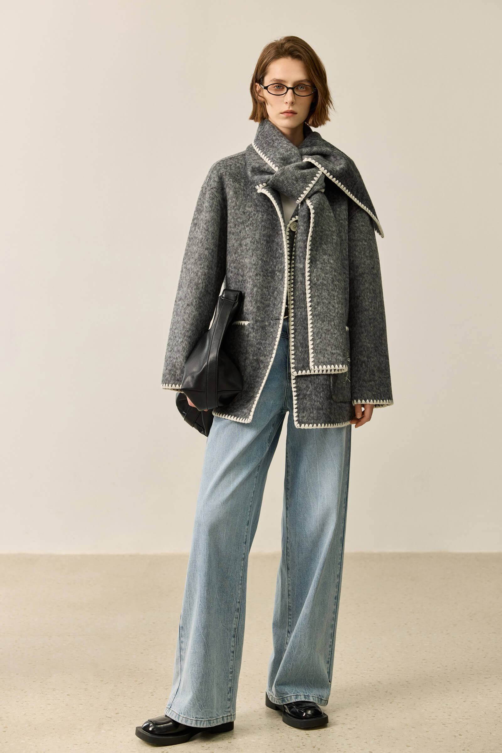 LILY Bouclé Wool Anti-Static Double-Faced Coat – LILY Official Store