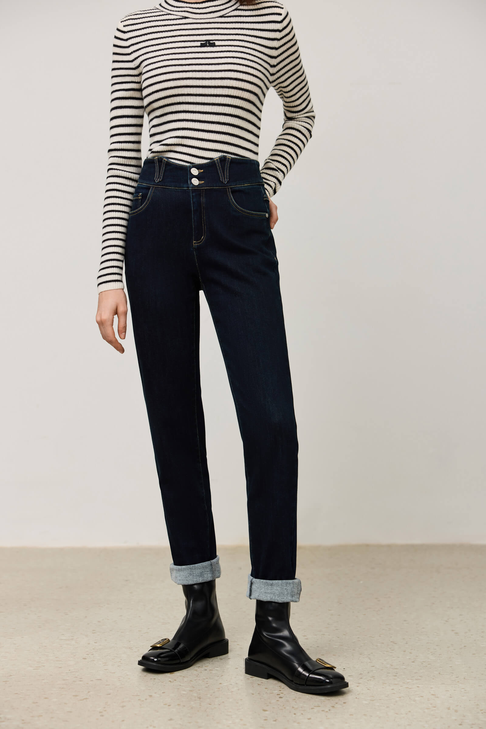 Lily/silk denim pants – deres.online