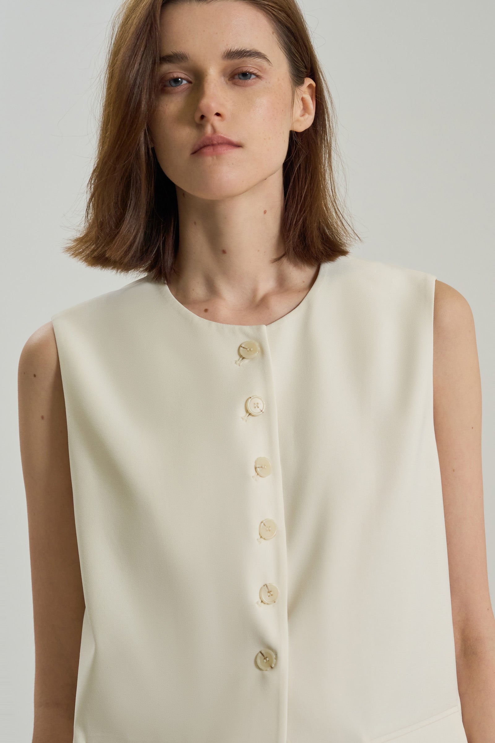 トップス MUSE de Deuxieme Classe Lily Linen VEST MUSE de Deuxieme Class Lily Linen VEST