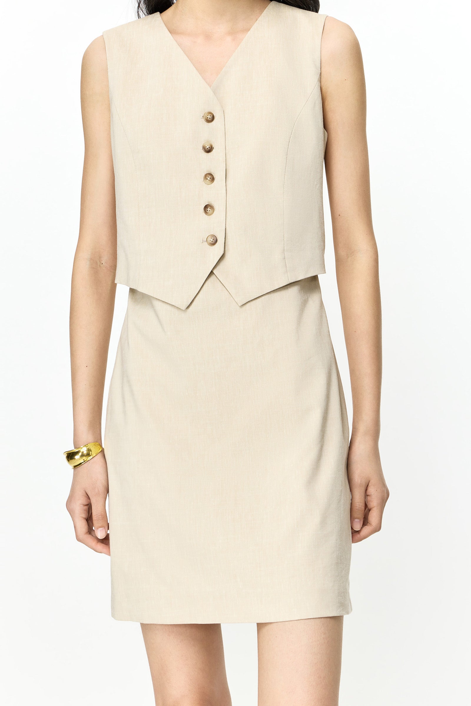 khaki sleeveless shirt dress Cloudy Belted Shirt Dress, Khaki Brown