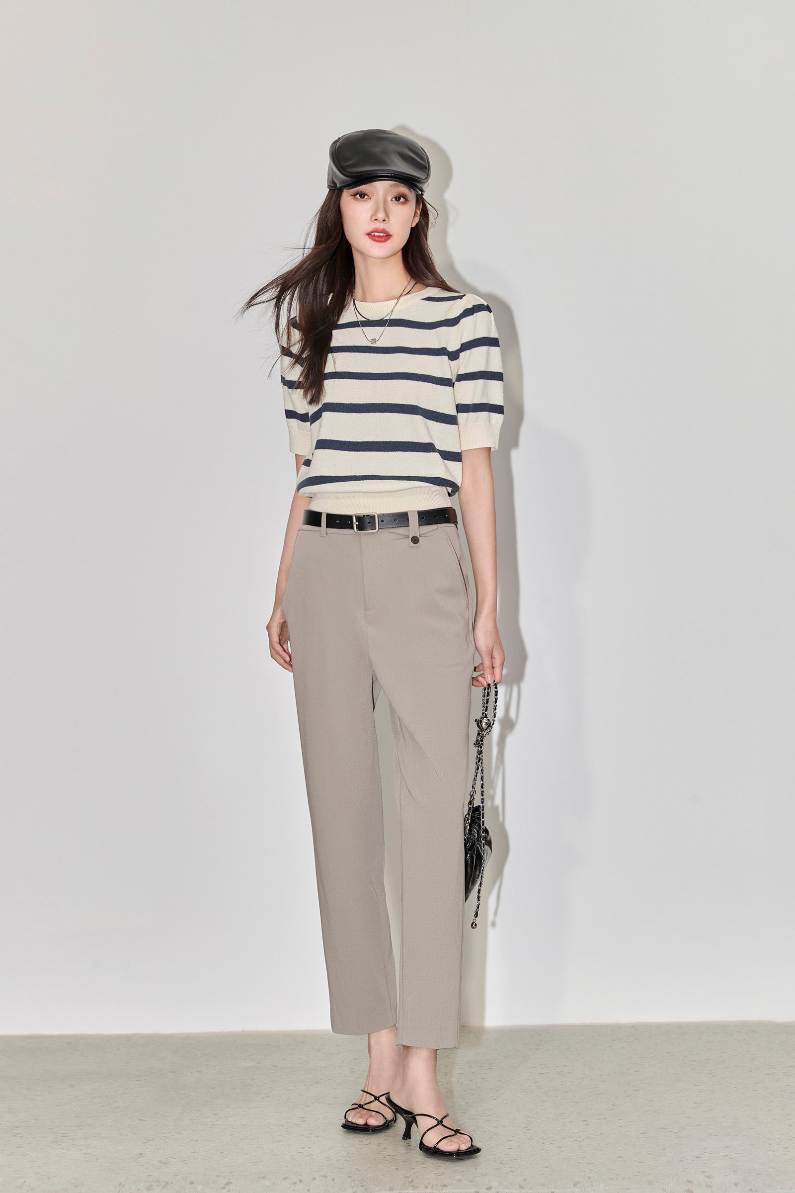 LILY Striped Puff-Sleeve Knit Top – LILY Official Store