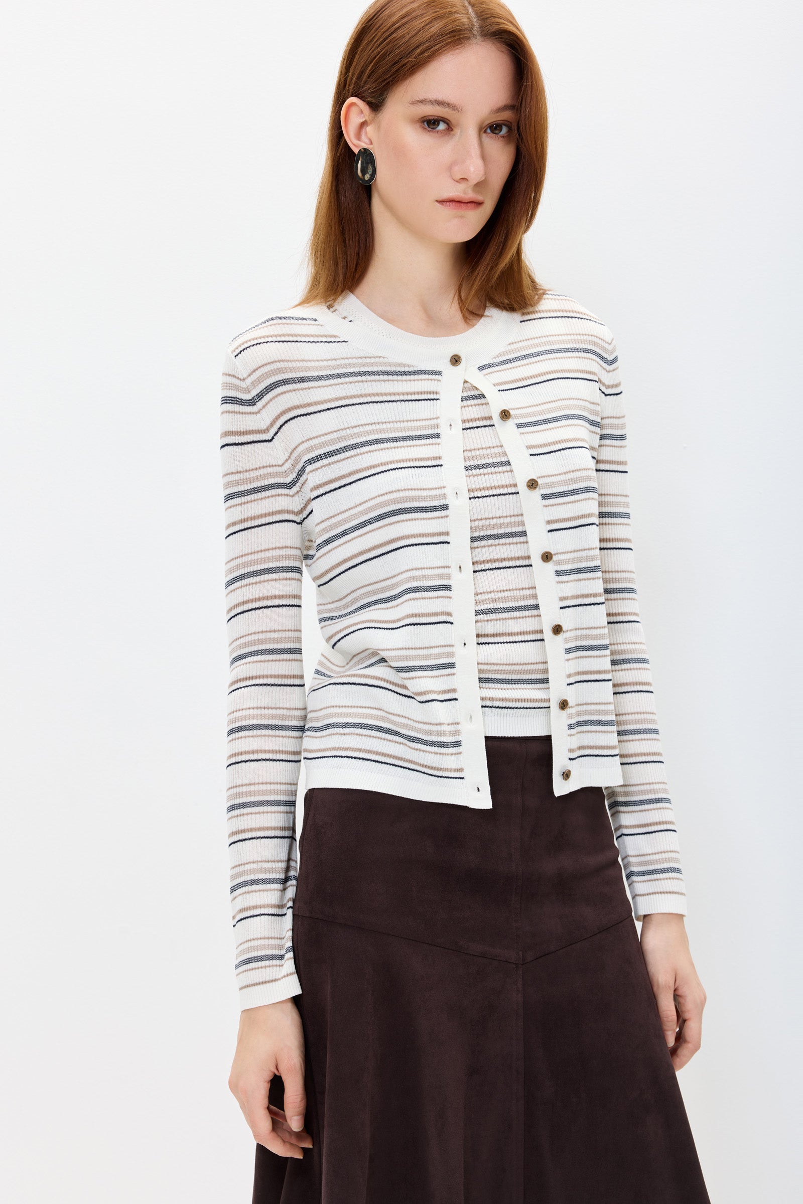 LILY Striped Knit Cardigan – LILY Official Store