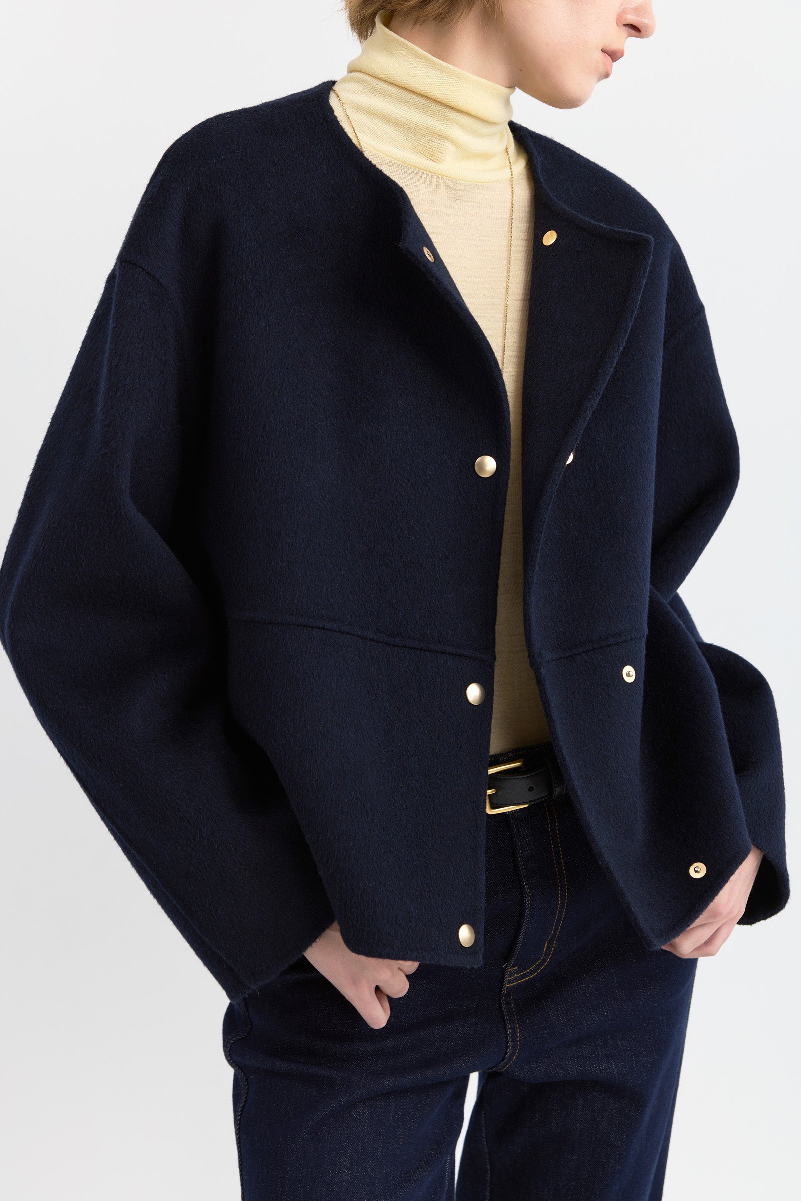 LILY Wool-Blend Double-Faced Short Coat – LILY Official Store