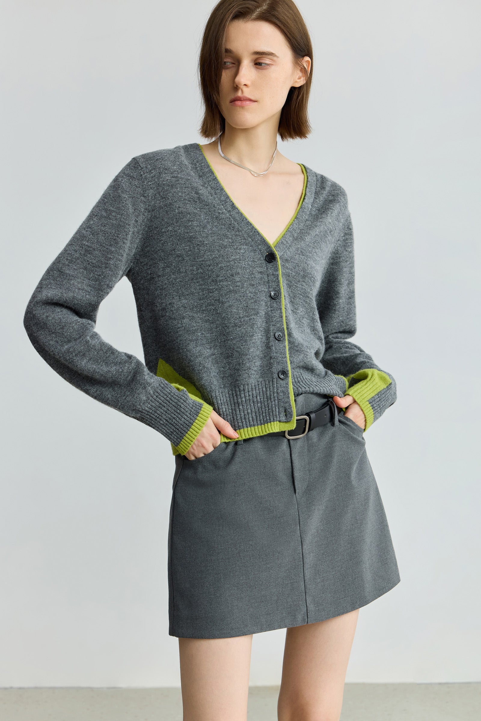 LILY Colorblock Wool-Alpaca Cardigan – LILY Official Store