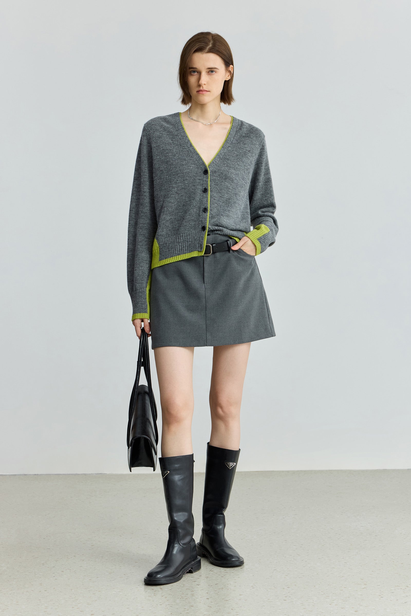 LILY Colorblock Wool-Alpaca Cardigan – LILY Official Store