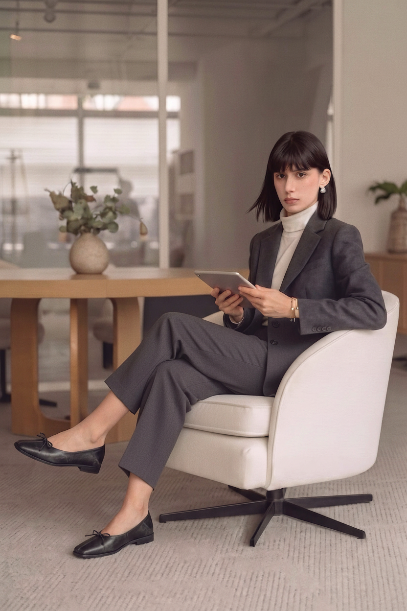 Model with LILY Grey Suit from 124329C5911501-5